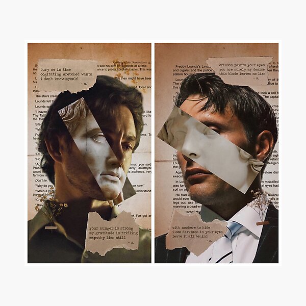 Secreted Love - A Will Graham & Hannibal Lecter Poetic Collage Photographic Print
