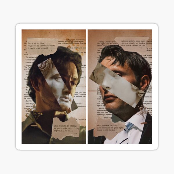 Secreted Love - A Will Graham & Hannibal Lecter Poetic Collage Sticker