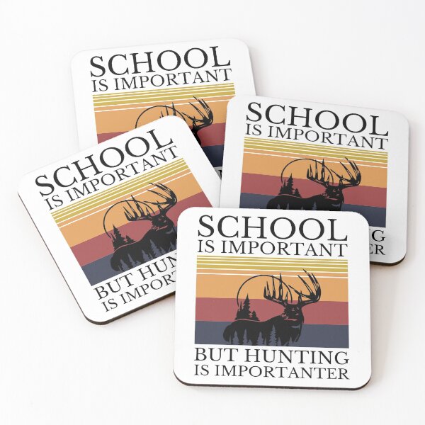 Item preview, Retro hunting is more importanter than school deer shirt designed and sold by Wingo-Designs.