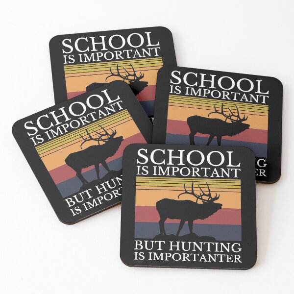Item preview, Retro hunting is more importanter than school elk shirt white text designed and sold by Wingo-Designs.