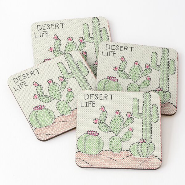 Item preview, Desert Life Cactus embroidery  designed and sold by Memoirearts.
