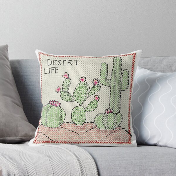 Item preview, Desert Life Cactus embroidery designed and sold by Memoirearts.