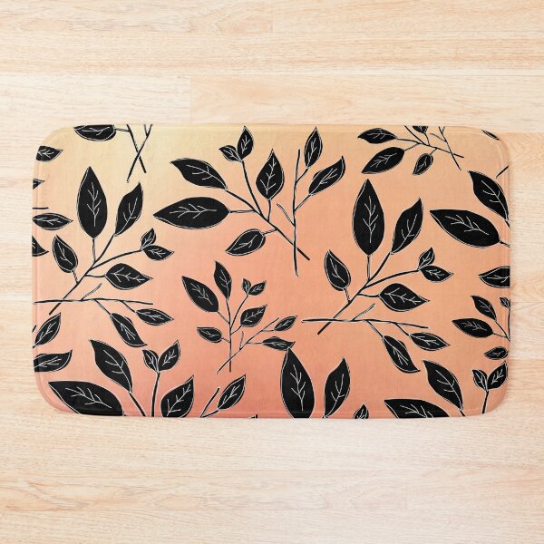 Item preview, Delicate Black and Sunset leaf pattern designed and sold by Jennykies.