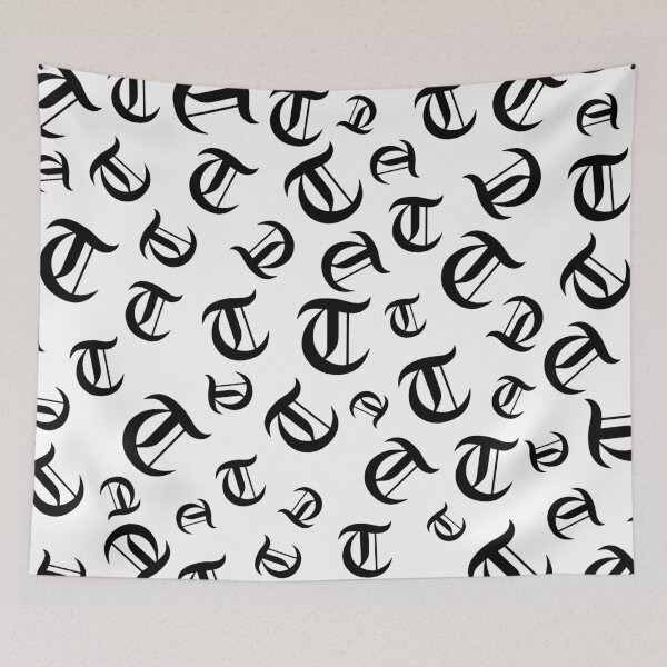 Item preview, T – Old English Initial Black Letter T Pattern  designed and sold by Typeglyphs.