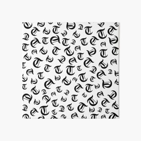 E – Old English Initial Black Letter E | Art Board Print