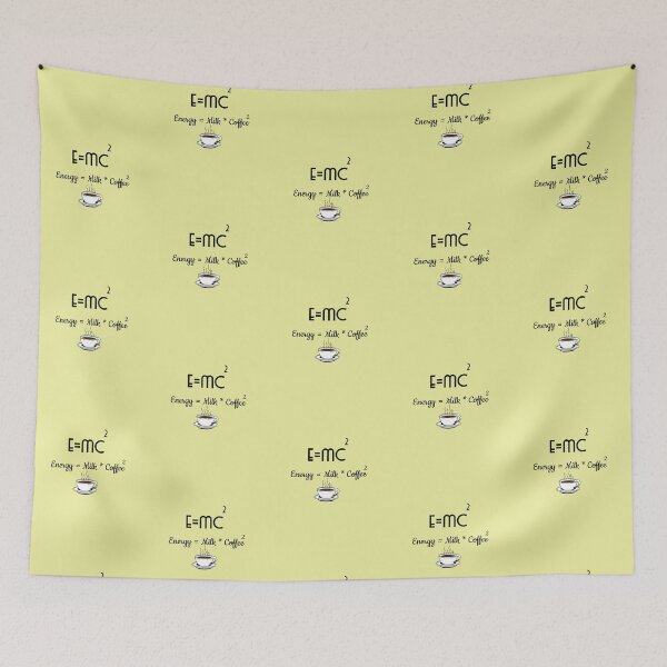 Item preview, E=MC2 , energy = milk*coffee, funny, sarcastic, coffee, caffeine, lovers designed and sold by helkav.