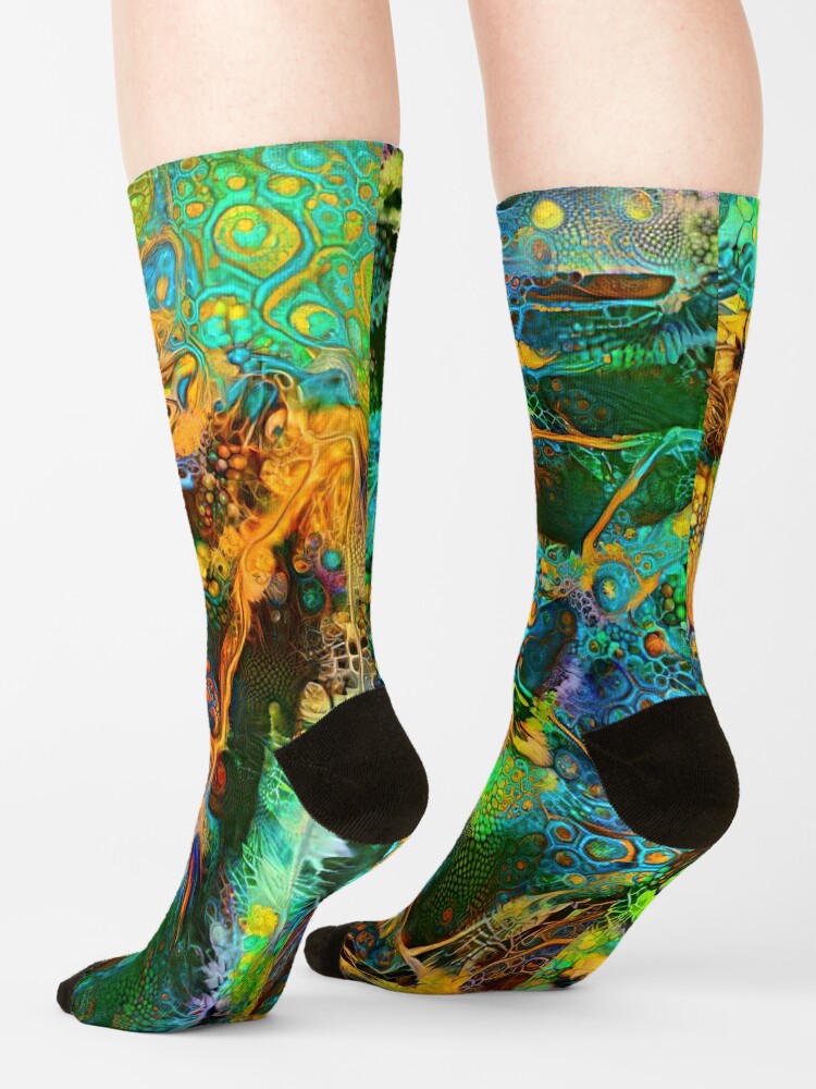 Alternate view of Deepdream abstraction Socks