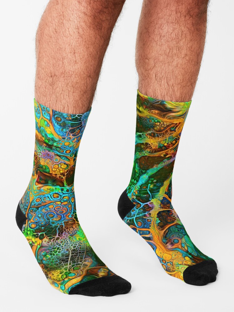 Alternate view of Deepdream abstraction Socks