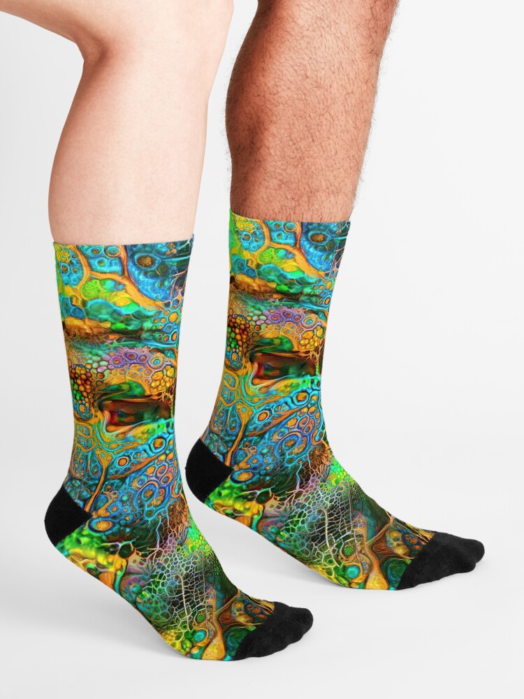 Alternate view of Deepdream abstraction Socks