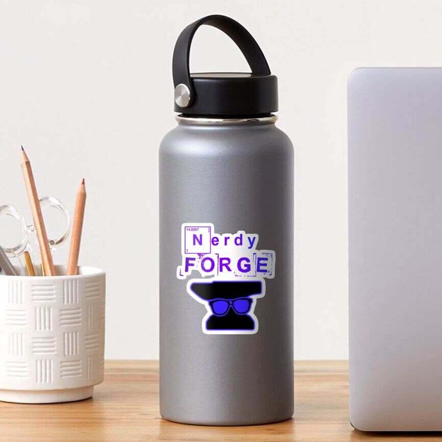 Our Vertical NerdyForge Logo Sticker
