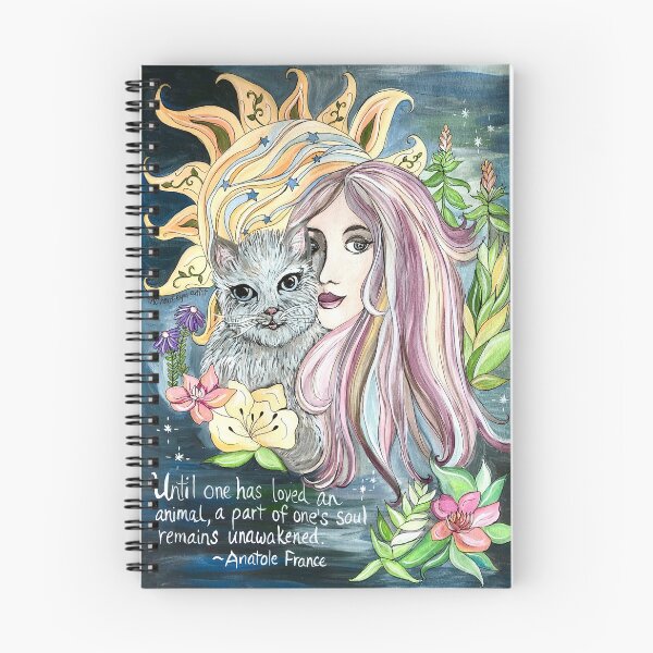 Item preview, Girl with Cat and Sun |Quote Art designed and sold by hearteyedartist.