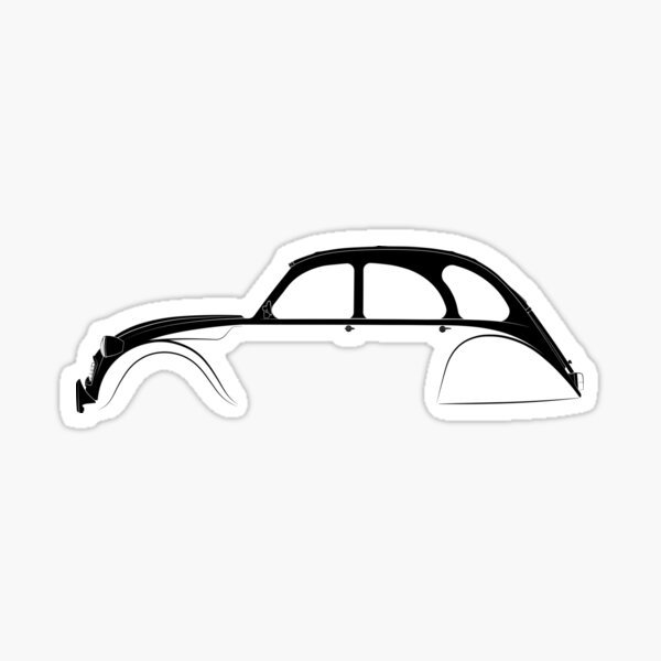 Citroën 2CV Silhouette Sticker
