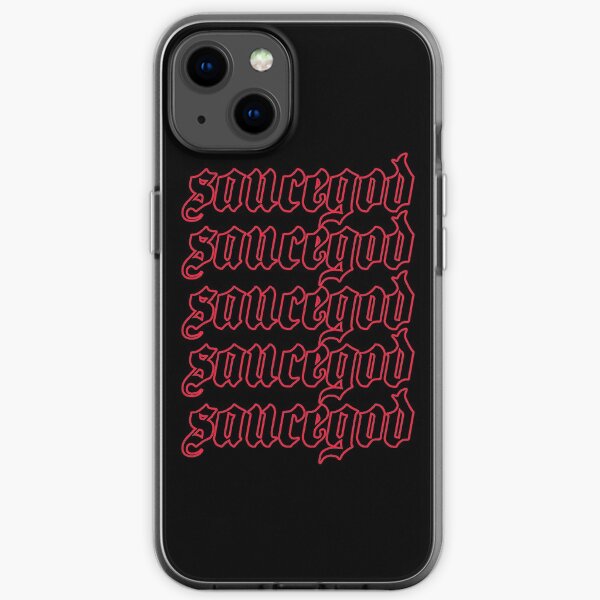 Hamza Saucegod RED font Coque souple iPhone