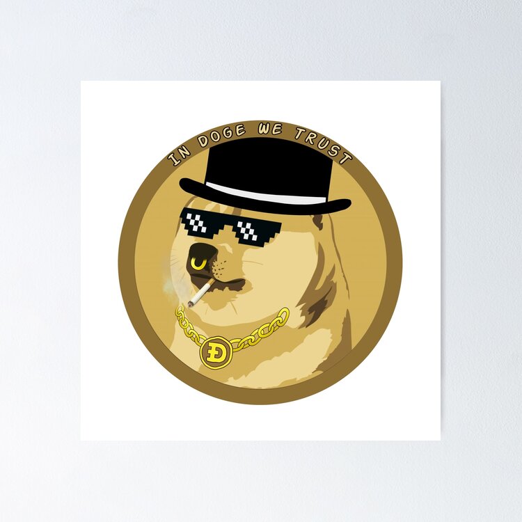 Gangster Doge Coin Sticker