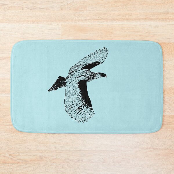 Item preview, Steller's Sea Eagle Black Print  designed and sold by designsasstultd.