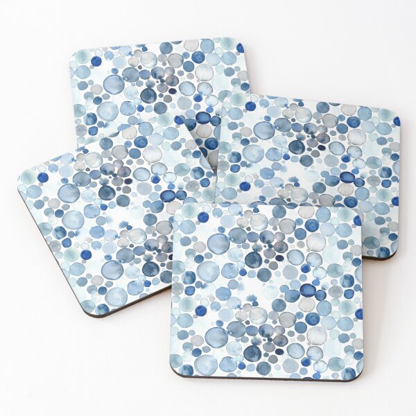 Aperçu de l'œuvre Bulles d'aquarelle bleues créée et vendue par SelkieDesigns.