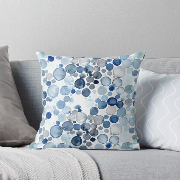 Aperçu de l'œuvre Bulles d'aquarelle bleues créée et vendue par SelkieDesigns.