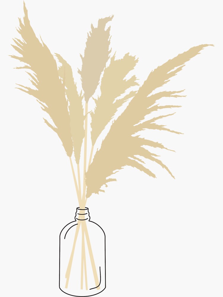 Pampas Grass Sticker For Sale By Theooo18 Redbubble