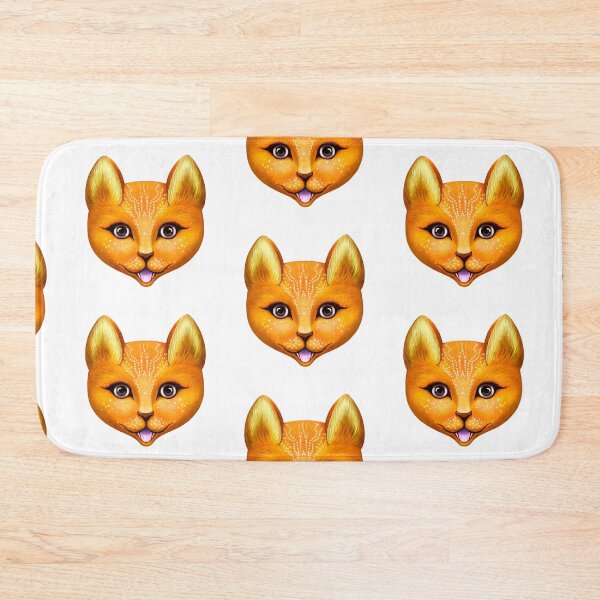 Item preview, painted fantasy orange cat head designed and sold by nataliavavilina.