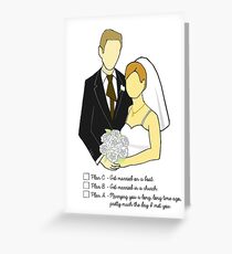 Jim and Pam Wedding - With Text Greeting Card