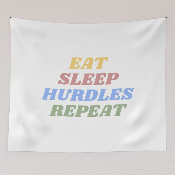 Item preview, Eat Sleep Hurdles Repeat - Primary Colors designed and sold by yumiso.
