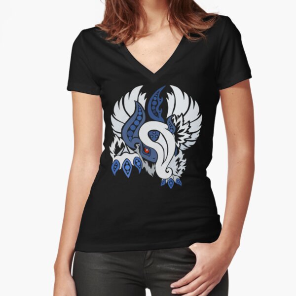 Mega Absol - Yin and Yang Evolved! Fitted V-Neck T-Shirt