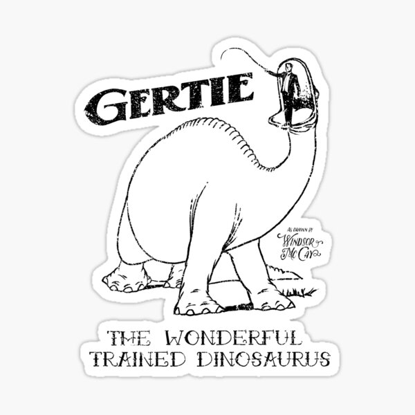 Gertie The Dinosaur 1914 Animation Film History" Sticker for Sale by  FazioInk | Redbubble