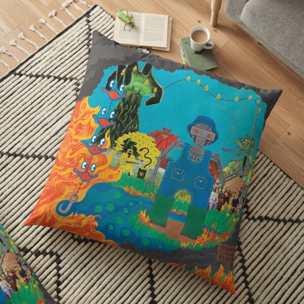 King Gizzard Album Art Collage Floor Pillow