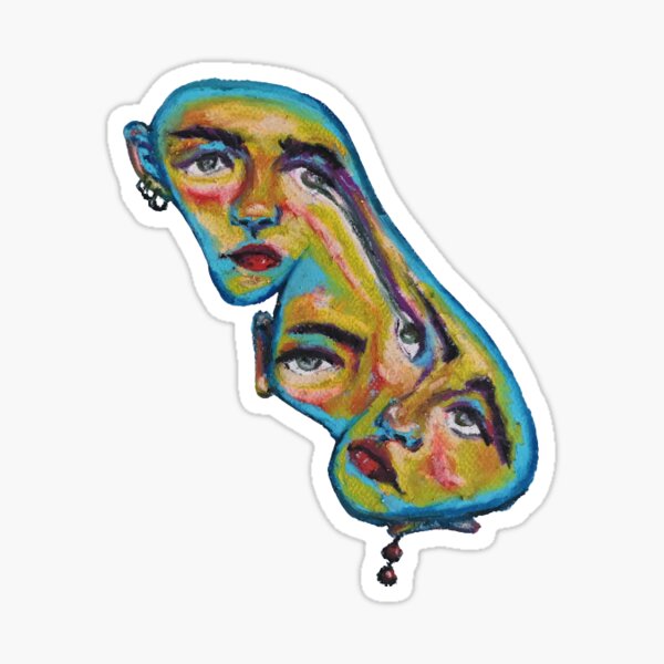 Melting Face Sticker For Sale By Janemelyn Redbubble 9166