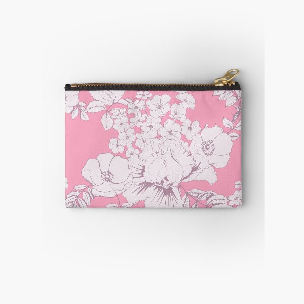 Item preview, Rose hips, irises and phlox in pink background designed and sold by Olga Shashok.