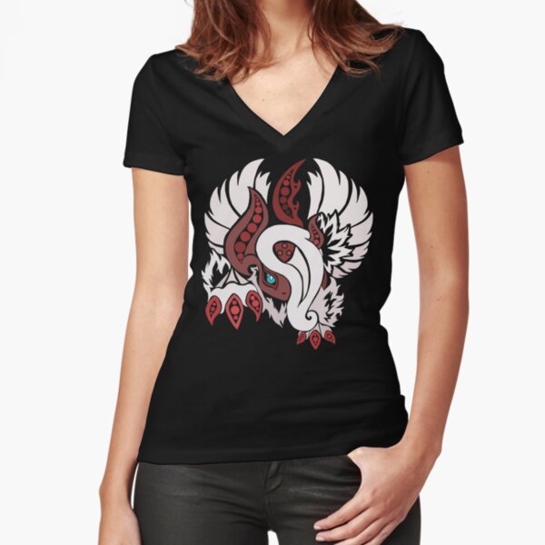 Shiny Mega Absol - Yin and Yang Evolved! Fitted V-Neck T-Shirt