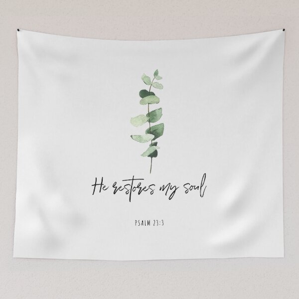 Item preview, He Restores My Soul Psalm 23:3 designed and sold by KAMdesignhaus.