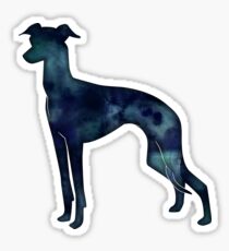 Italian Greyhound - Iggy - Black Watercolor Silhouette Sticker