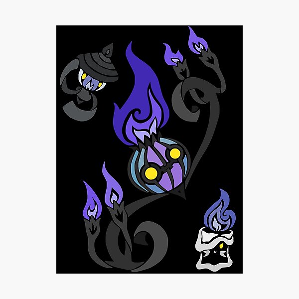 Flames of the Forgotten - Chandelure, Lampent and Litwick Photographic Print