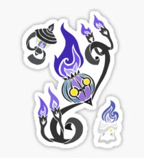 Flames of the Forgotten - Chandelure, Lampent and Litwick Sticker