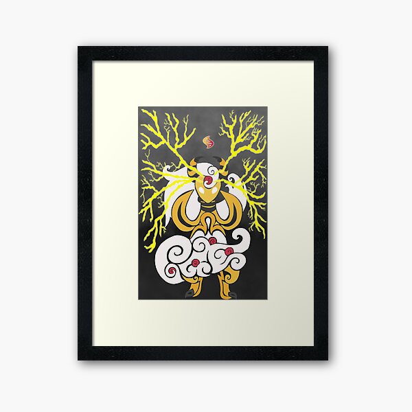 Tribalish Mega Ampharos - Eye of the Storm Framed Art Print