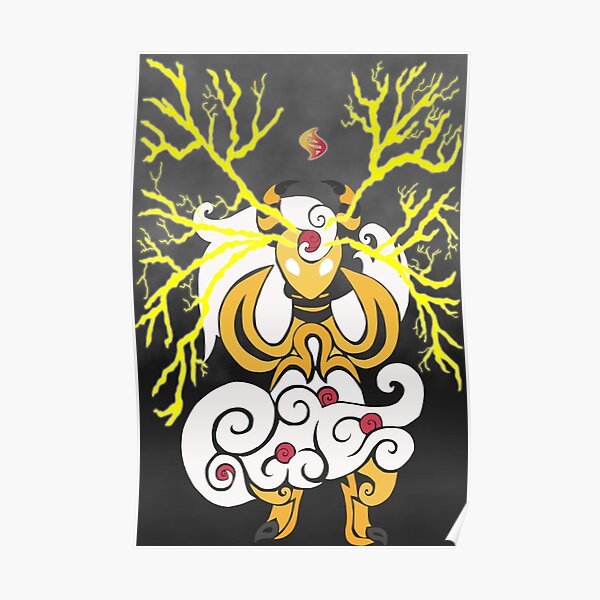 Tribalish Mega Ampharos - Eye of the Storm Poster
