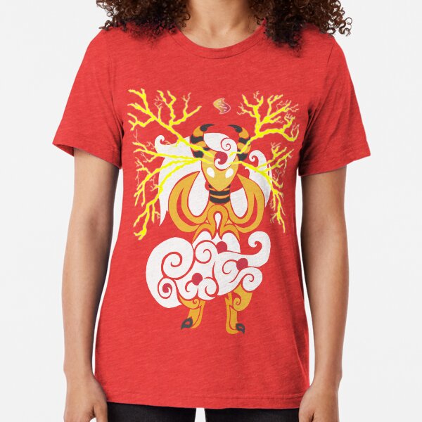 Tribalish Mega Ampharos - Eye of the Storm Tri-blend T-Shirt