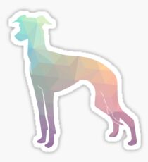 Italian Greyhound - Iggy - Colorful Geometric Pattern Silhouette - Pastel Sticker