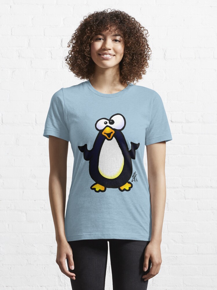 Alternate view of Pondering Penguin Essential T-Shirt