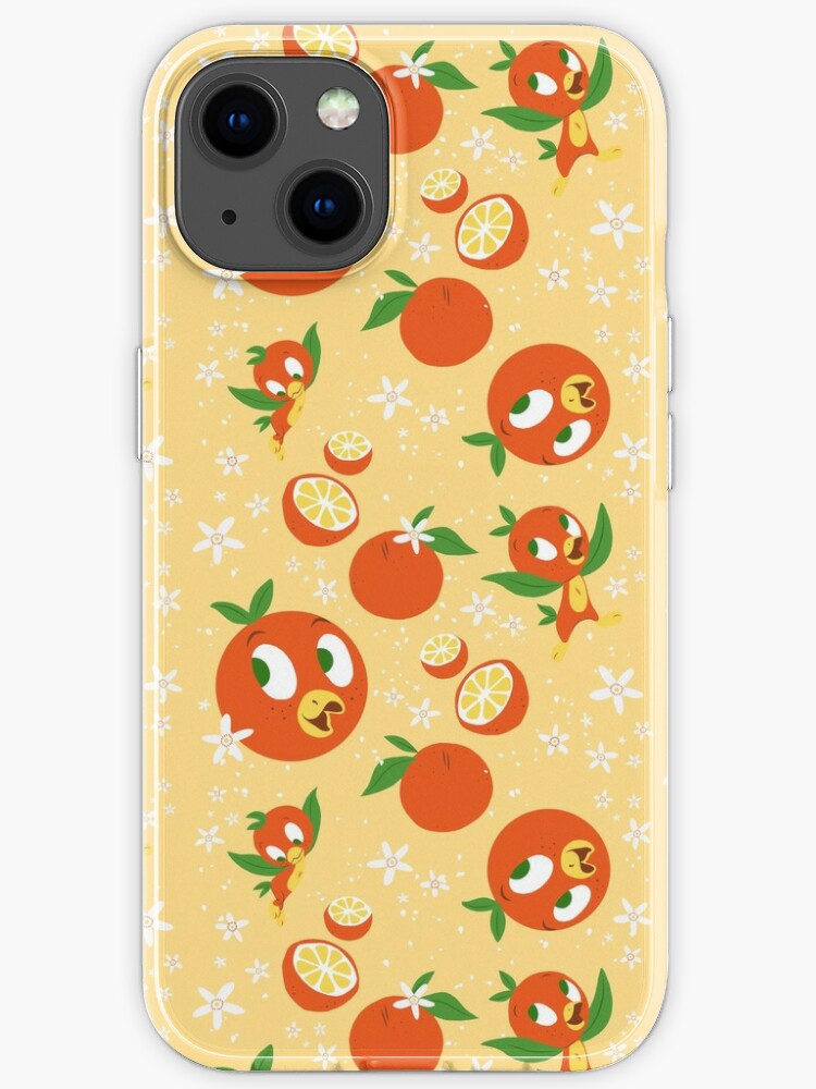 Funda de iPhone «Pájaro de flor de naranja (amarillo)» de ClemCatCreation |  Redbubble