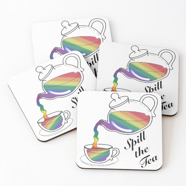 Item preview, Spill the tea Rainbow Flag designed and sold by NerdyCupcake559.