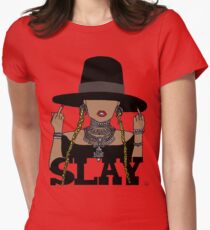 SLAY (Transparent BG) Women's Fitted T-Shirt