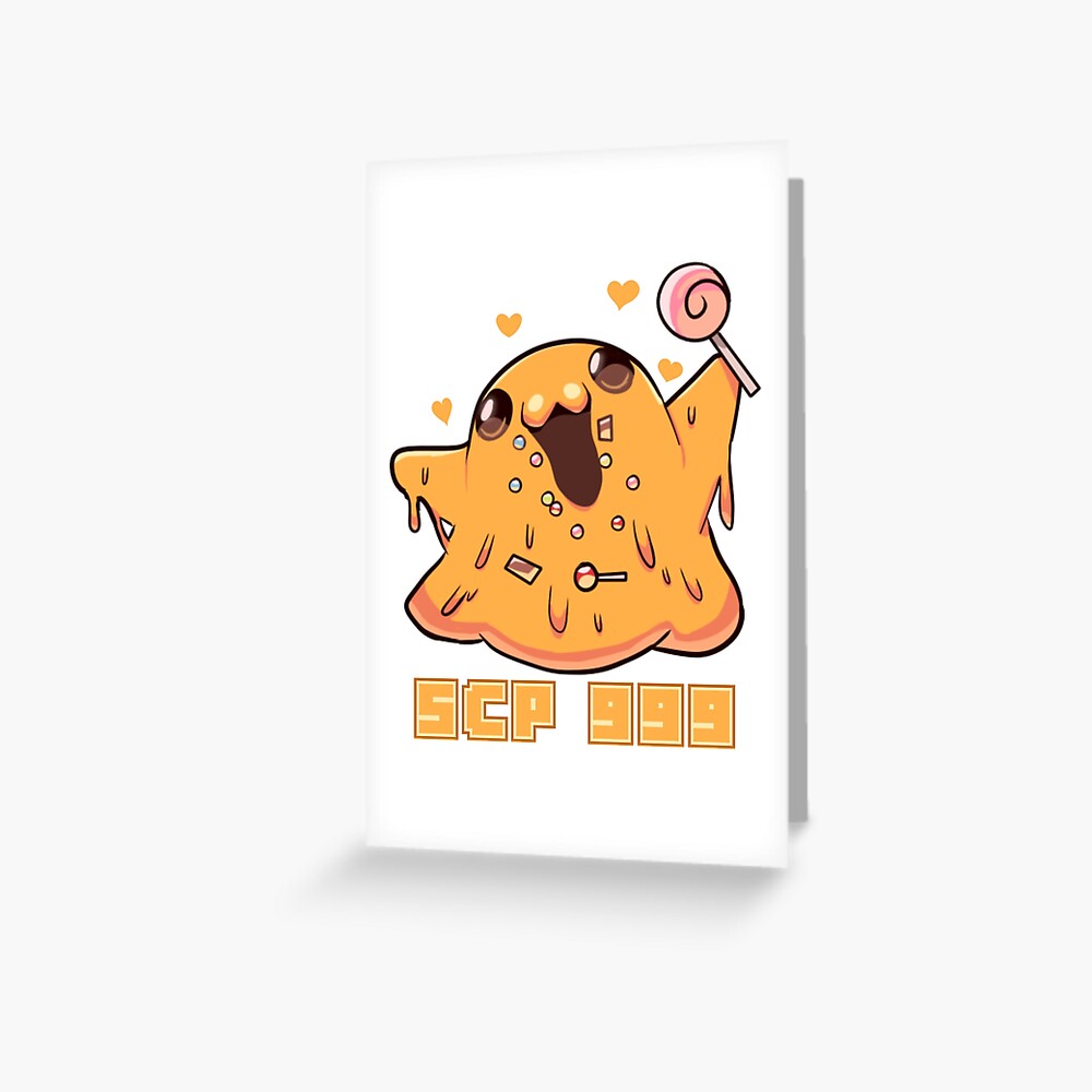 SCP 999 The Tickle Monster - hug monster slime chibi kawaii cute cartoon  art design Greeting Card for Sale by Holymayo Art