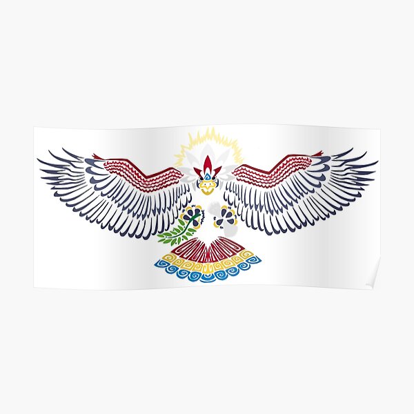 Colored Tribalish Braviary - The All-American Bird Poster