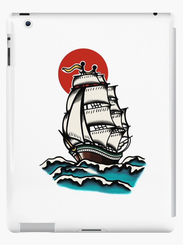 American Traditional Tattoo  Clipper Ship iPad Case  Skin for Sale by  victoriar531  Redbubble