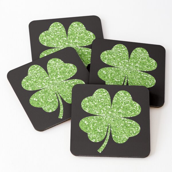 Item preview, St Patricks Day, Green Faux Glitter 4 Leaf Clover designed and sold by Felicity-K.