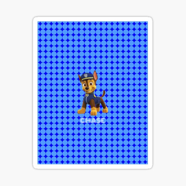 "Paw Patrol Chase " Sticker by Bebaortiz00 Redbubble