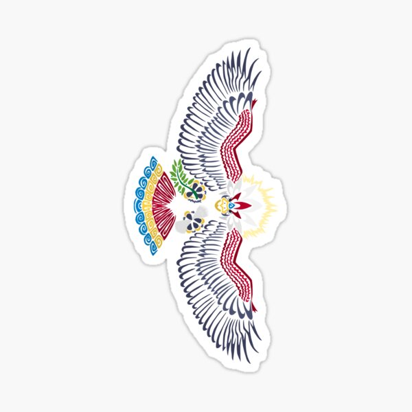 Colored Tribalish Braviary (sticker version) - The All-American Bird Sticker
