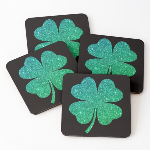 Item preview, St Patricks Day, Ombre Green Faux Glitter 4 Leaf Clover designed and sold by Felicity-K.